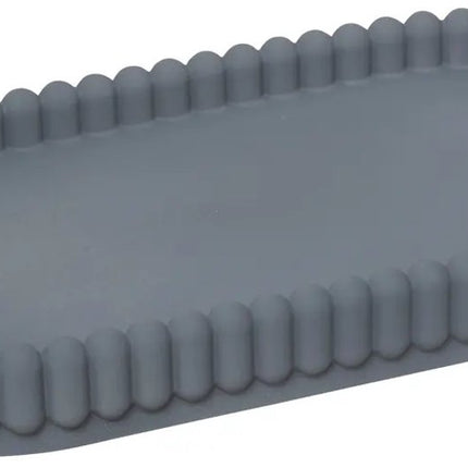 4-delige Grijze Badkamer & Keukenset - Zeepdispenser, Zeepbakje, Tandenborstelhouder en Plateau - Modern Design van Hars - Zeeppomp - Zeepset