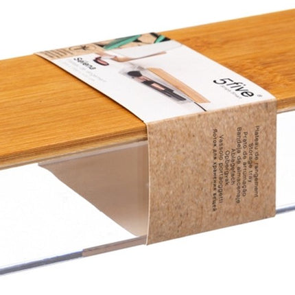 FiveÂ® Wattenschijfjes dispenser bamboe deksel - Wattenschijfjes - Met deksel