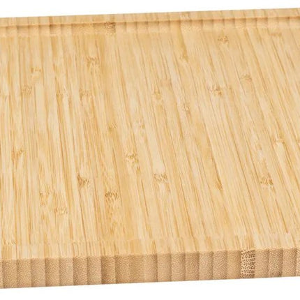 5Five Serveerplankje voor hapjes/fingerfood - 30 x 30 cm - bamboe hout - borrelplank - tapasplank