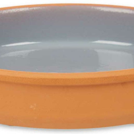 La Dehesa - Tapas/hapjes serveren/oven schaal terracotta/grijs 23x4 cm
