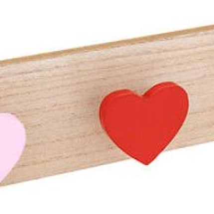 Atmosphera Kids Kapstok Abria hartjes - 36x10x5cm - Multi