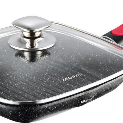 Kinghoff 1510 grillpan - 24x24 cm - marble coating - inductie