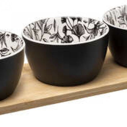 Tapas servies / aperitiefset 4 delig