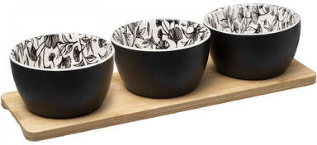 Tapas servies / aperitiefset 4 delig