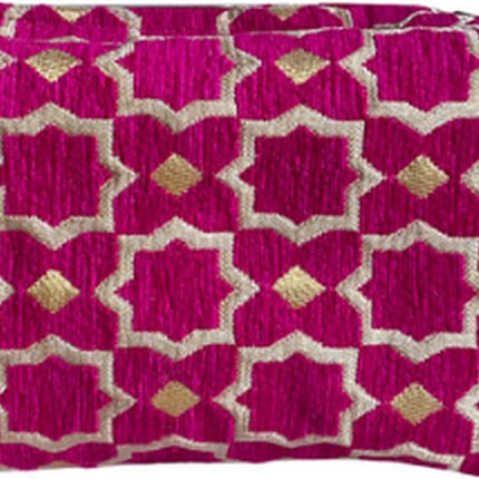 Luxe Toilettas Pouch met Oosters Patroon - Handige Reis Make-up Tas - Compacte Reistas voor Toiletries - Roze