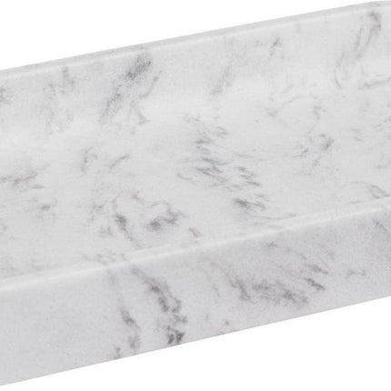 Kleine decoratieve dienblad voor de badkamer, marmer patroon, 19,2 x 11,3 x 2,5 cm