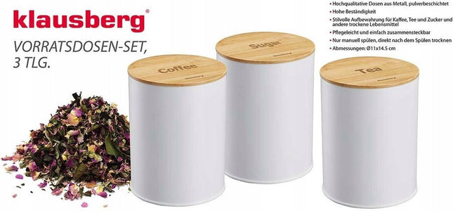 Klausberg 7491 - opslag bussen - koffie - thee - suiker - wit