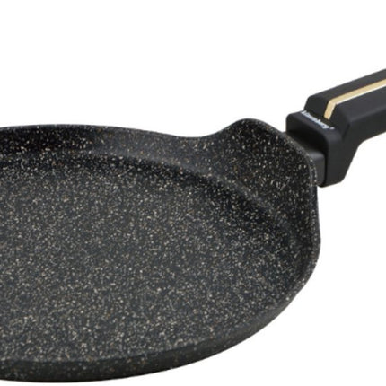 Klausberg KB-7964 Pannenkoekenpan | 24 cm | Marmer Anti-aanbaklaag | Geschikt voor Alle Kookzones Inclusief Inductie | Zwart | Crepepan |