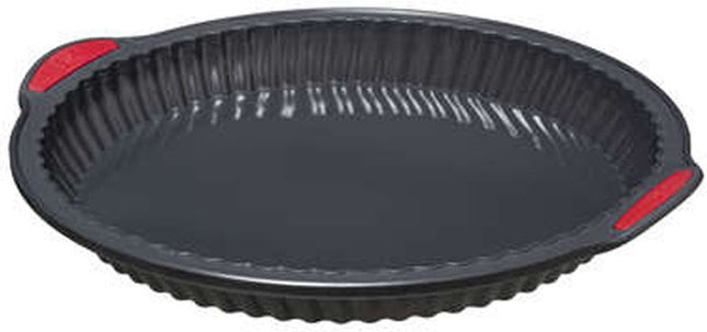 Secret de Gourmet Taarten bakken bakvorm/bakgerei Backery Pro - siliconen - anti-aanbak laag - zwart - 26 x 3.6 cm
