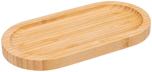 5Five Serveerplankje voor hapjes/fingerfood - 20 x 10 cm - bamboe hout - borrelplank - tapasplank