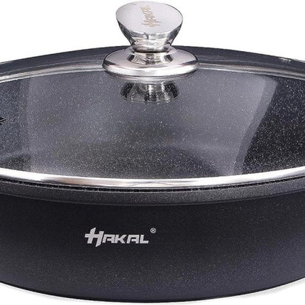 Marmer Coating Lage braadpan met deksel Ø 32 cm