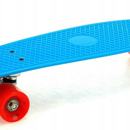 Skateboard – Cruiser Pennyboard 57cm – Lichtgewicht – ABEC-5 – PU-dempers – Rood/Blauw