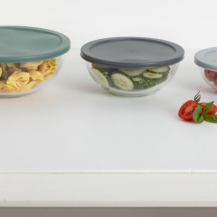 5Five Glazen Voorraaddozen - Set van 3 stuks - Ø23xH9cm - Multi