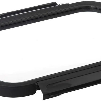 5Five Vershoudbakje met deksel - glas - luchtdicht - met clips - 23 x 18 x 8 cm - 1300 ml - zwart/transparant