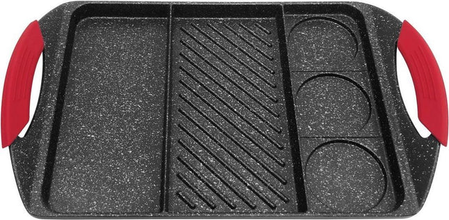 Kinghoff grillpan KH-1420 - 42x27 cm - marble coating - inductie