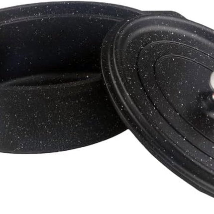 Kamberg - Stoofpan Ø 26 Cm Ovaal - Gegoten Aluminium Steencoating - Voor Alle Warmtebronnen Inclusief Inductie