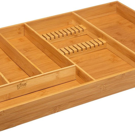 5Five® Bestekbak Bamboe met Messenhouder - 58x38x5 cm - Bruin
