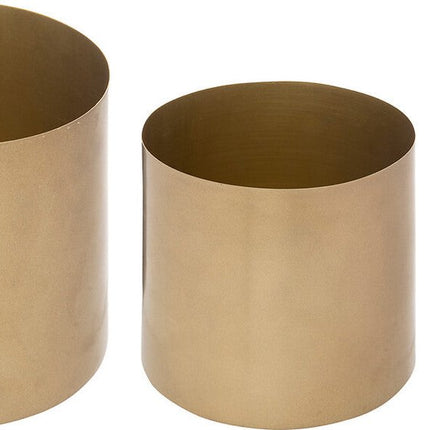 Atmosphera Set van 3 bloempotten Ø10/12/14cm - Goud