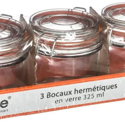 Secret de Gourmet Inmaakpot/voorraadpot - 6x stuks - 330 ml - glas met beugelsluiting - weckpot