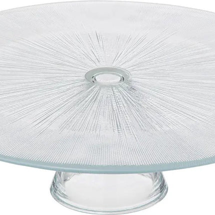 Taartplateau Elise - glas - 9 x 28 cm - op voet - gebakjes serveren en presenteren