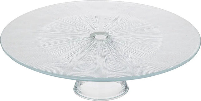 Taartplateau Elise - glas - 9 x 28 cm - op voet - gebakjes serveren en presenteren