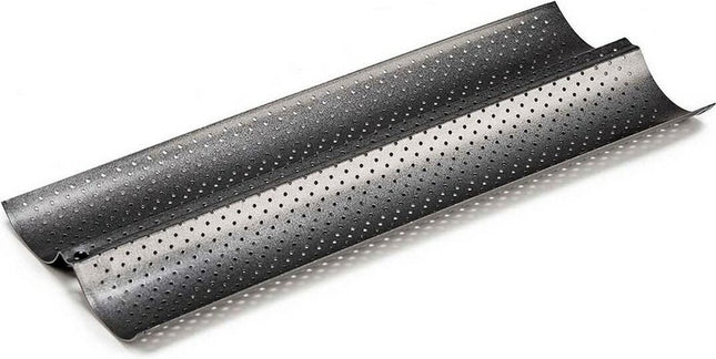 Ovenschaal Brood 16 x 2,5 x 38 cm Metaal Donker grijs Koolstofstaal (38 x 16 x 2,5 cm)