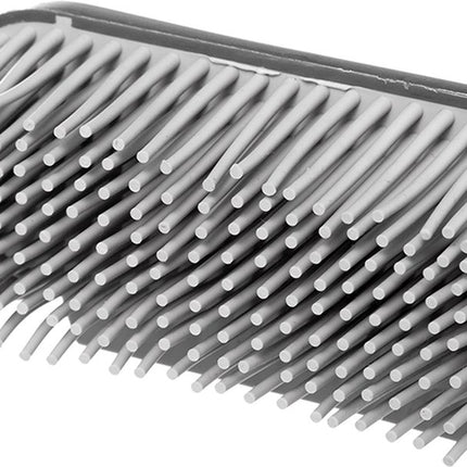 5Five Stoffer en blik Siliconen - grijs - 33 x 17,5 cm - kunststof/rubber - Schoonmaken - Speciale veger