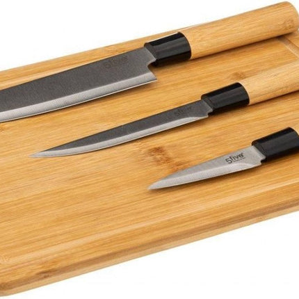 5five - Snijplank met 3 messen - L 35 x B 25 x H 4 cm