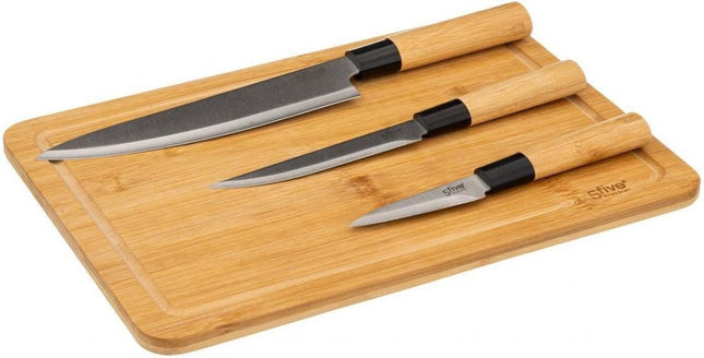 5five - Snijplank met 3 messen - L 35 x B 25 x H 4 cm