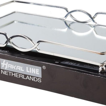 Spiegel Dienblad - Spiegeldienblad rechthoek zilver - 42cm x 28cm