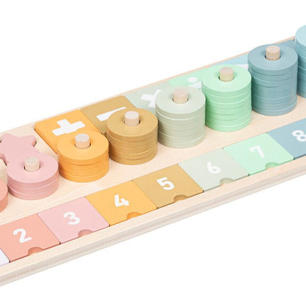 Atmosphera Kids Houten Speelblokken met cijfers - 74 stuks - 40x15x7cm - Multi