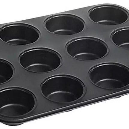 Kinghoff Cupcakevorm - 12 Delige Muffin Bakvorm, 35 x 26 x 3 cm - Ovenbestendig tot 250°C - Geschikt voor Vaatwasser - Taartvorm - Cakevorm