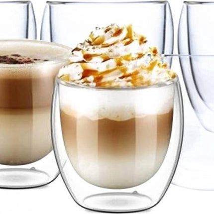 6 Dubbelwandige Glazen - Set Van 6-Latte Macchiato Espresso Koffieglazen-Koffiekopjes/Theeglazen-Koffieglas-6 x 250 ml