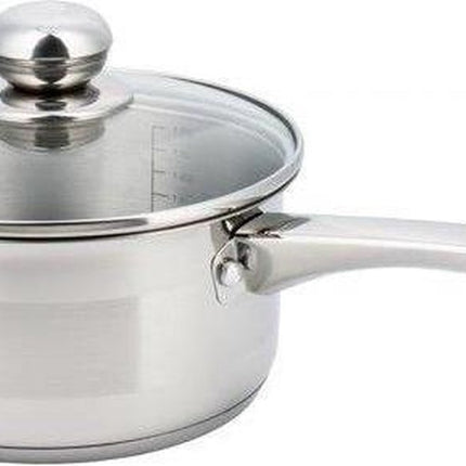 Kinghoff 4322 - Steelpan met deksel - 14 cm -  7 cm diep - 1 liter