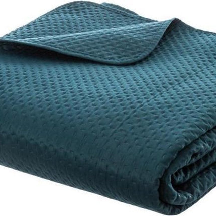 Bedsprei - Blauw/groen -afmeting 260x240 met 2 kussenslopen van 60x60