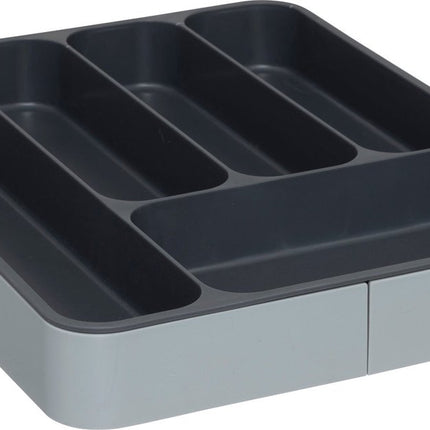 5Five Uitschuifbare besteklade XL - 39x5,5x31cm - Grijs