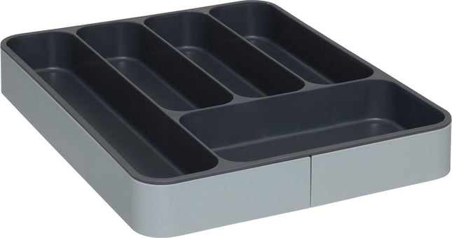 5Five Uitschuifbare besteklade XL - 39x5,5x31cm - Grijs