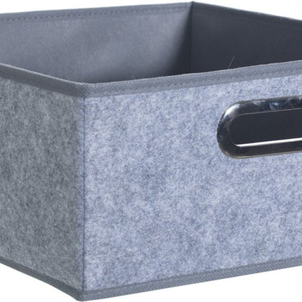 5Five Opbergmand/kastmandje - Donkergrijs - 31 x 31 x 31 cm - 29 liter - Vakkenkast manden - Stof met versterkte bodem - Opvouwbaar