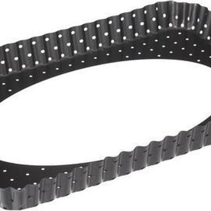 Bakvorm quiche / taart met losse bodem en geperforeerd rechthoek 31 X 21 cm