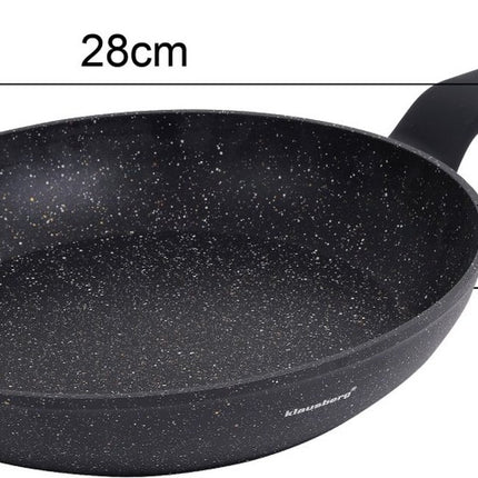Klausberg 7665 - Zwart Marmeren koekenpan - 28 cm - zwart