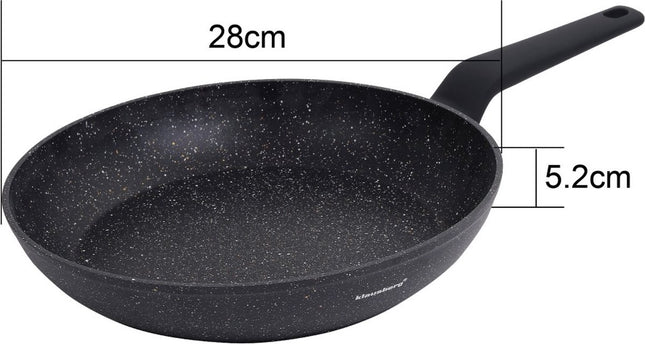 Klausberg 7665 - Zwart Marmeren koekenpan - 28 cm - zwart