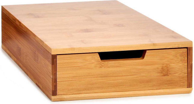 Koffie cup/capsule houder/dispenser lade bamboe hout 30 x 30 x 10 cm - Ladekastje Nespresso/dolce Gusto cups