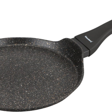 Klausberg KB-7957 Pannenkoekenpan 24 cm | Marmer Anti-aanbaklaag | Geschikt voor Inductie | Zwart | Crepepan