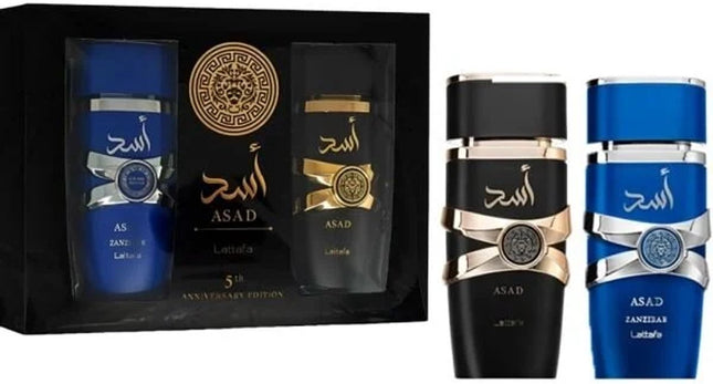 Lattafa Asad 5th Anniversary Giftset 2 pcs - Asad 100 ml + Zanzibar 100 ml EDP