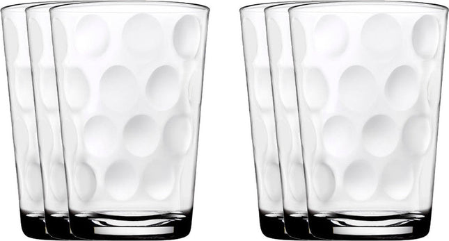 Drinkglazen/waterglazen Space - 6x stuks - transparant - inhoud 210 ml - 7x 10 cm