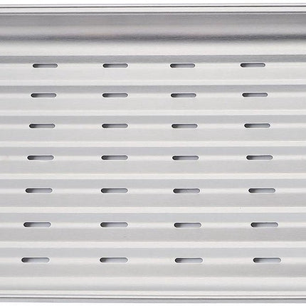 KINGHoff KH-1916 Grill Bakplaat - Roestvrijstalen Barbecue Plaat 34x24 cm - Geschikt voor Oven en Grill - Herbruikbaar -