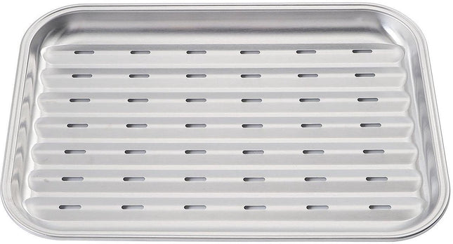 KINGHoff KH-1916 Grill Bakplaat - Roestvrijstalen Barbecue Plaat 34x24 cm - Geschikt voor Oven en Grill - Herbruikbaar -