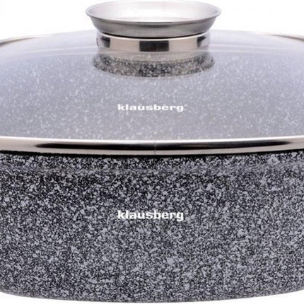 Klausberg 7532 - Braadpan - kookpan - 28 cm - 6,5 L - marmeren coating - aroma dop
