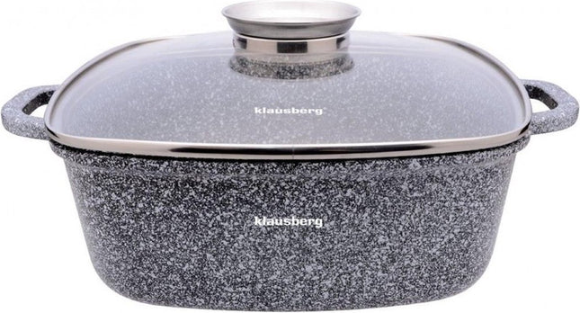 Klausberg 7532 - Braadpan - kookpan - 28 cm - 6,5 L - marmeren coating - aroma dop