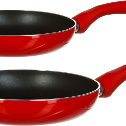 Secret de Gourmet Koekenpannen Milano - D26 en D31 cm - Alle warmtebronnen geschikt - Rood/zwart